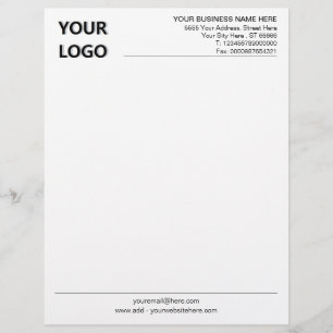 Uw zakelijke info Professional Logo briefhoofd