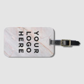 Uw zakelijke Logo - Aangepaste achtergrond Bagagelabel (Voorkant (horizontaal))