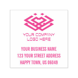 Uw zakelijke Logo-adres Zelfinktende Stempel