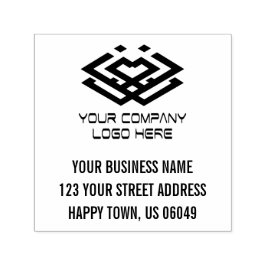 Uw zakelijke Logo-adres Zelfinktende Stempel