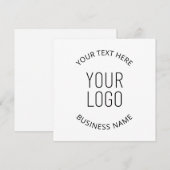 Uw zakelijke Logo &  bericht Kaart (Voorkant / Achterkant)