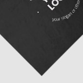 Uw zakelijke Logo & bewerkbare tekst | Zwart-wit Tissuepapier (Detail)