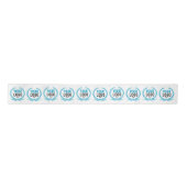 Uw zakelijke Logo | Breedte over gepatterd wit Lint (Voorkant)