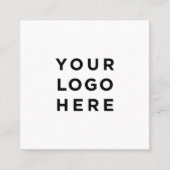 Uw zakelijke Logo Eenvoudig minimalistisch tapijt Vierkante Visitekaartje (Voorkant)
