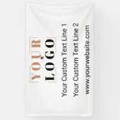 Uw zakelijke Logo en aangepaste tekst Spandoek (Verticaal)