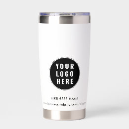 Uw zakelijke Logo en bedrijfswebsite Promotioneel Geïsoleerde Drinkbeker
