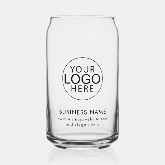 Uw zakelijke Logo en website aangepaste promoties Blikvorm Glas (Voorkant)