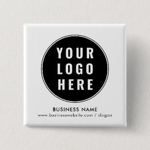 Uw zakelijke Logo Minimalist Conference Swag Vierkante Button 5,1 Cm