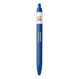 Uw zakelijke Logo, naam, beroep blauw Blauwe Inkt Pen