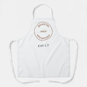 Uw zakelijke Logo Naam zwart wit Schort (Voorkant)