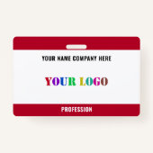 Uw zakelijke Logo of foto naam badges Sjabloon (Voorkant)