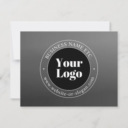 Uw zakelijke Logo of ontwerp en bewerkbare tekst Bedankkaart (Voorkant)