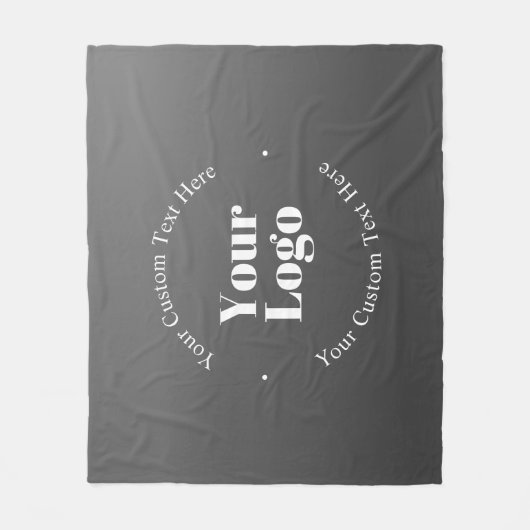 Uw zakelijke Logo of ontwerp en bewerkbare tekst Fleece Deken (Voorkant)