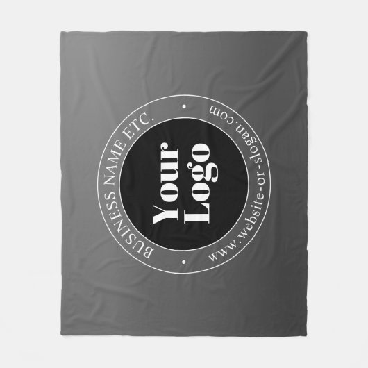 Uw zakelijke Logo of ontwerp en bewerkbare tekst Fleece Deken (Voorkant)