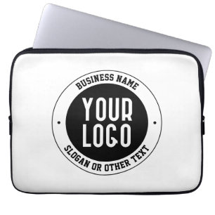 Uw zakelijke Logo of ontwerp Vet Bewerkbare teks Laptop Sleeve