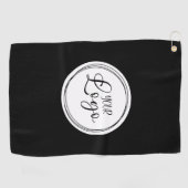 Uw zakelijke Logo op White Circle Golfhanddoek (Horizontaal)