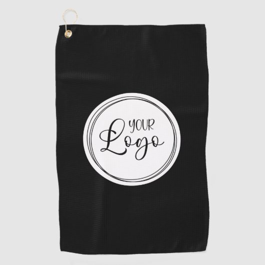 Uw zakelijke Logo op White Circle Golfhanddoek (Voorkant)