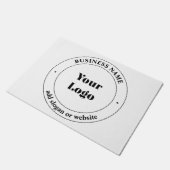 Uw zakelijke Logo & promotietekst | Wit Deurmat (Schuin)