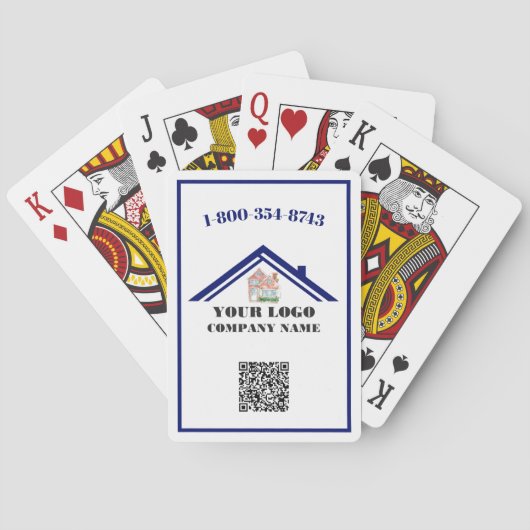 Uw zakelijke Logo QR-code Pokerkaarten (Achterkant)