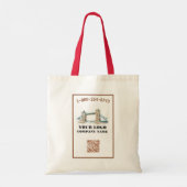 Uw zakelijke Logo QR-code Tote Bag (Achterkant)