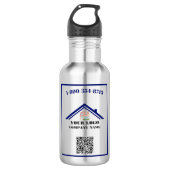 Uw zakelijke Logo QR-code Waterfles (Voorkant)