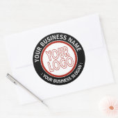 Uw zakelijke Logo Ronde Sticker (Envelop)