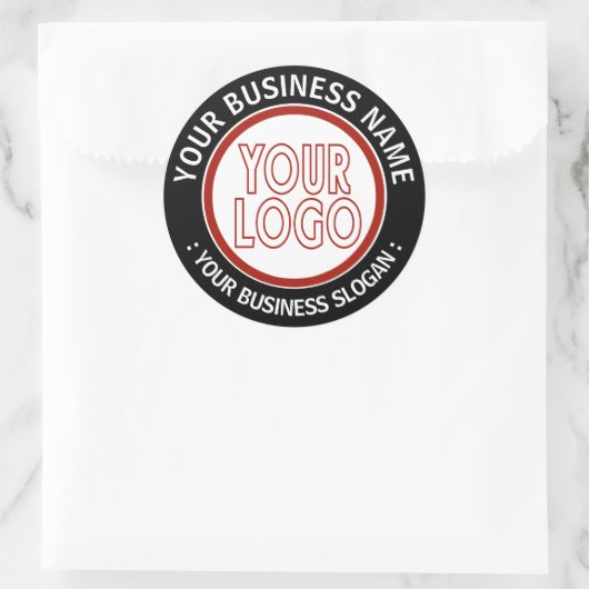 Uw zakelijke Logo Ronde Sticker (Tas)