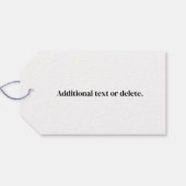 Uw zakelijke Logo &  tekst Sjabloon Cadeaulabel (Achterkant Horizontaal)