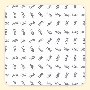 Uw zakelijke Logo   Uniek Logo-patroonontwerp Vierkante Sticker