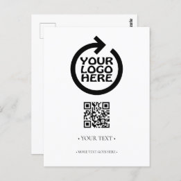 Uw zakelijke QR-code en -Logo Briefkaart
