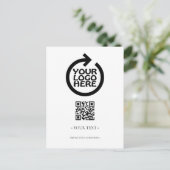 Uw zakelijke QR-code en -Logo Briefkaart (Staand voorkant)
