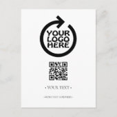 Uw zakelijke QR-code en -Logo Briefkaart (Voorkant)