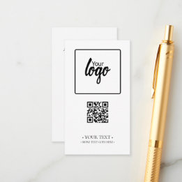 Uw zakelijke QR-code en -Logo Informatiekaartje