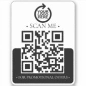 Uw zakelijke QR-code en -Logo Sticker (Voorkant)