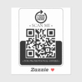 Uw zakelijke QR-code en -Logo Sticker (Vel)