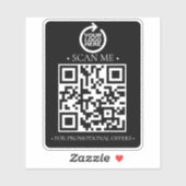 Uw zakelijke QR-code en -Logo Sticker (Vel)