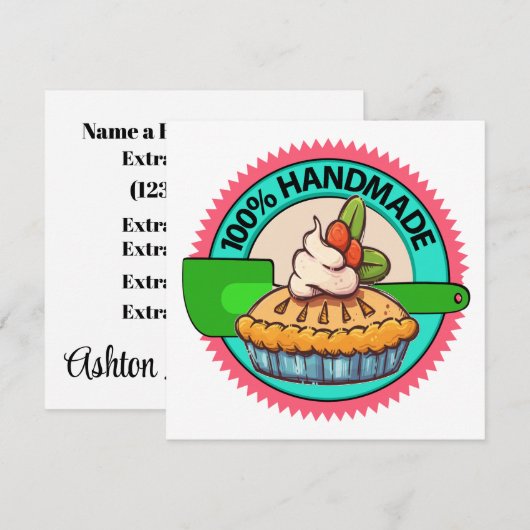 Uw zakelijke, vlakke Kaart (Voorkant / Achterkant)