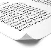 Uw zitplaats biedt een scriptweddenschapskaarten poster (Hoek)