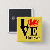 Uwchlan Township LOVE Square Button (Voorkant /achterkant)