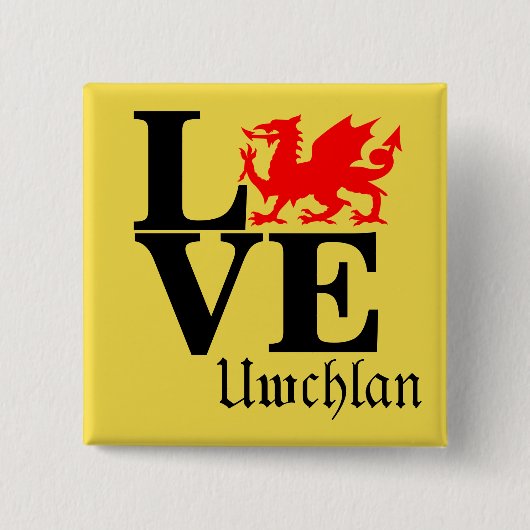 Uwchlan Township LOVE Square Button (Voorkant)