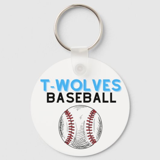 Uwharrives Timberwolves Baseball Keychain (Voorkant)