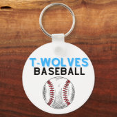 Uwharrives Timberwolves Baseball Keychain (Voorkant)