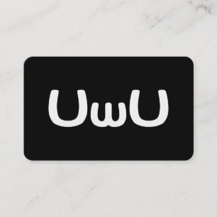 UwU Gelukkig Anime Gezicht Emoticon Visitekaartje