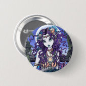 Uxia Gothic Mermaid Ronde Button 5,7 Cm (Voorkant /achterkant)