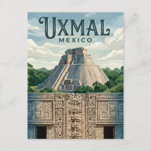 Uxmal Archeologische Site Mexico Briefkaart