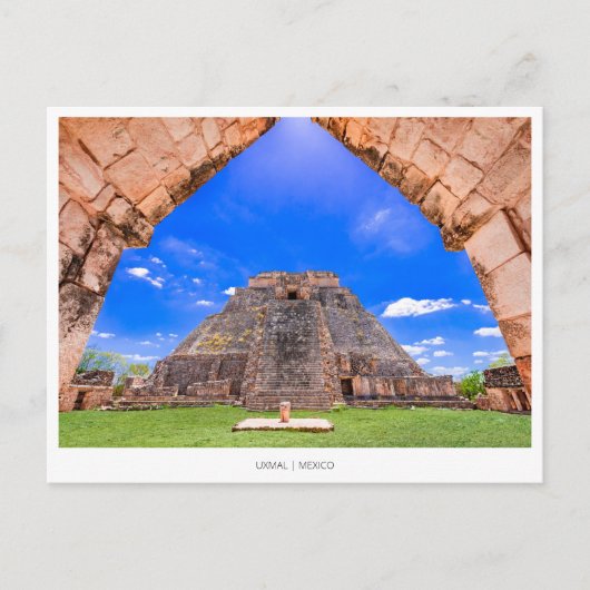 Uxmal maya Mexique, Carte Postale de Vacances (Devant)