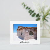 Uyuni hôtel de sel, Bolivie carte postale blanche (Debout devant)