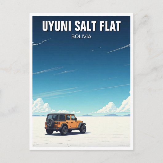 Uyuni Salt Flat Salar De Uyuni Briefkaart (Voorkant)