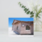Uyuni-zouthotel in Bolivia Briefkaart (Staand voorkant)
