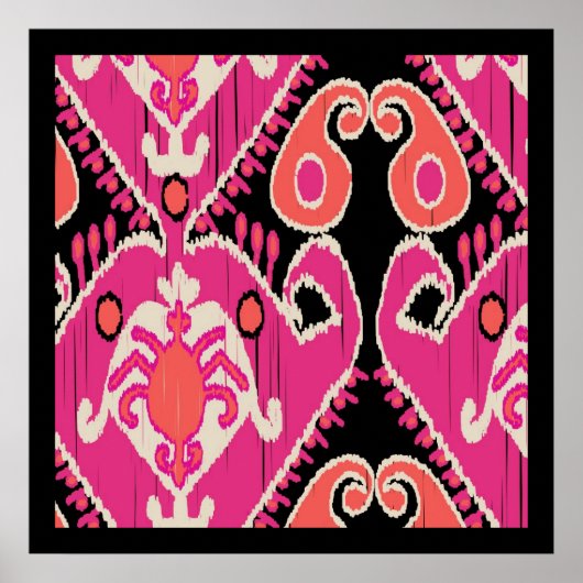Uzbek Ikat Art Poster (Voorkant)